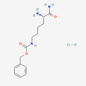 Chemical structure of H-Lys(Z)-NH2·HCl