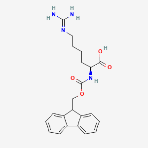 Chemical structure of Fmoc-HomoArg-OH