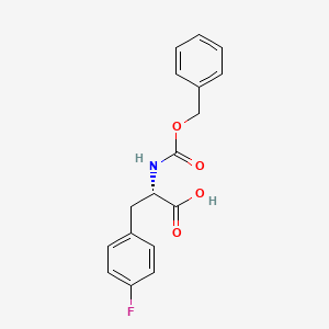 Chemical structure of Z-Phe(4-F)-OH