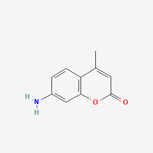 Chemical structure of 7-Amino-4-methylcoumarin