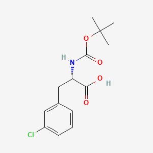 Chemical structure of Boc-Phe(3-Cl)-OH