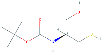 Chemical structure of Boc-D-Cysteinol(Bzl)