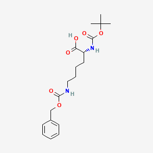 Chemical structure of Boc-D-Lys(Z)-OH