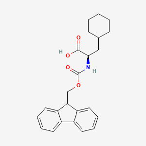 Chemical structure of Fmoc-D-Cha-OH