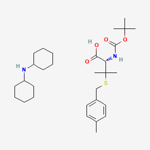 Chemical structure of Boc-D-Pen(pMeBzl)-OH·DCHA