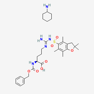 Chemical structure of Z-Arg(Pbf)-OH·CHA