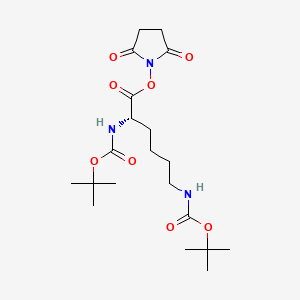 Chemical structure of Boc-Lys(Boc)-OSu