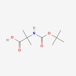 Chemical structure of Boc-Aib-OH