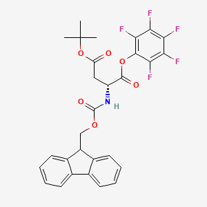 Chemical structure of Fmoc-D-Asp(OtBu)-Opfp