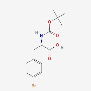 Chemical structure of Boc-Phe(4-Br)-OH