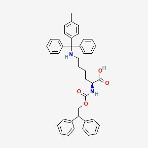 Chemical structure of Fmoc-Lys(Mtt)-OH