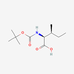 Chemical structure of Boc-Ile-OH·1/2H2O