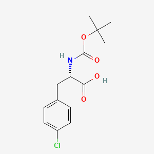 Chemical structure of Boc-Phe(4-Cl)-OH