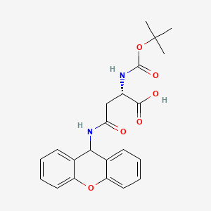 Chemical structure of Boc-Asn(Xan)-OH