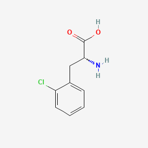 Chemical structure of H-D-Phe(2-Cl)-OH