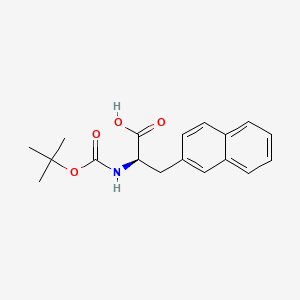 Chemical structure of Boc-D-2-Nal-OH