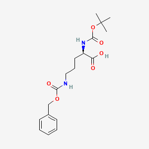Chemical structure of Boc-D-Orn(Z)-OH