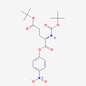 Chemical structure of Boc-Glu(OtBu)-ONp