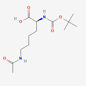 Chemical structure of Boc-Lys(Ac)-OH