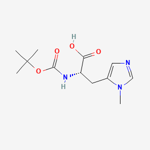 Chemical structure of Boc-his(3-ME)-OH