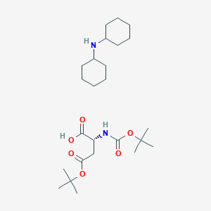 Chemical structure of Boc-D-Asp(OtBu)-OH·DCHA