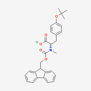 Chemical structure of Fmoc-β-Homo-D-Tyr(tBu)-OH