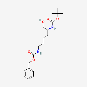 Chemical structure of Boc-D-Lysinol(Z)