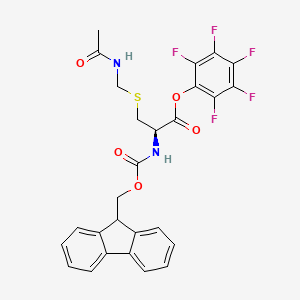 Chemical structure of Fmoc-Cys(Acm)-OPfp