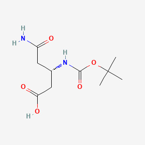 Chemical structure of Boc- ?-HoAsn-OH