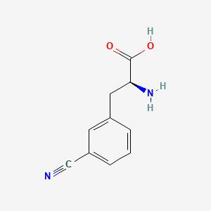 Chemical structure of H-Phe(3-CN)-OH