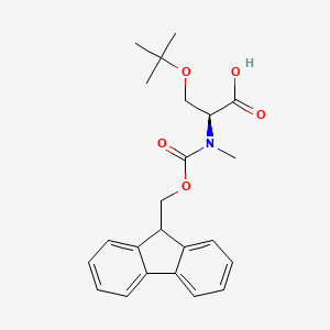 Chemical structure of Fmoc-N-Me-Ser(tBu)-OH