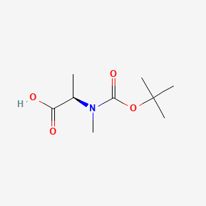 Chemical structure of Boc-D-N-Me-Ala-OH