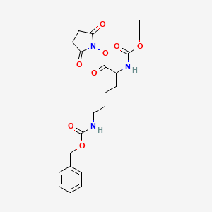 Chemical structure of Boc-Lys(Z)-OSu