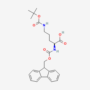 Chemical structure of Fmoc-Orn(Boc)-OH