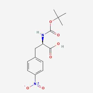 Chemical structure of Boc-D-Phe(4-NO2)-OH