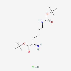 Chemical structure of H-Lys(Boc)-OtBu·HCl