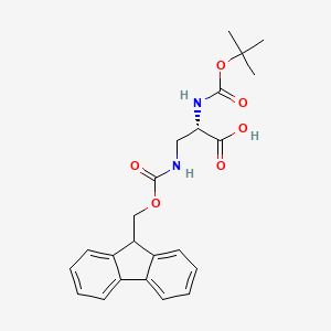 Chemical structure of Boc-Dap(Fmoc)-OH