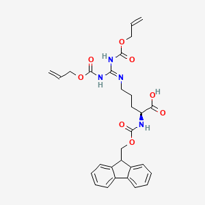 Chemical structure of Fmoc-Arg(Alloc)2-OH
