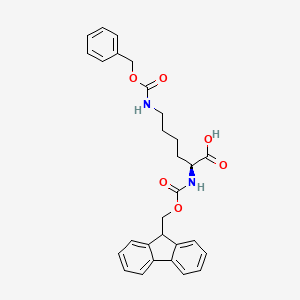 Chemical structure of Fmoc-Lys(Z)-OH