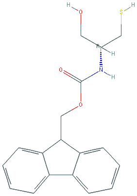 Chemical structure of Fmoc-Cysteinol(Trt)