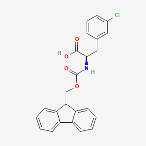 Chemical structure of Fmoc-D-Phe(3-Cl)-OH