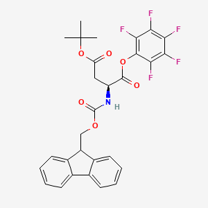Chemical structure of Fmoc-Asp(OtBu)-OPfp