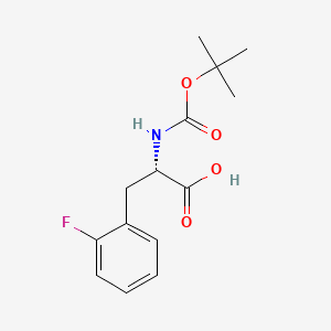 Chemical structure of Boc-Phe(2-F)-OH