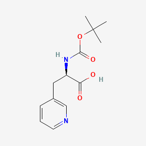 Chemical structure of Boc-D-3-Pal-OH