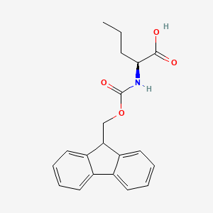 Chemical structure of Fmoc-Nva-OH