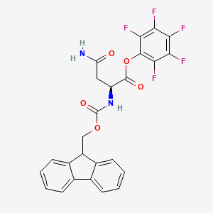 Chemical structure of Fmoc-Asn-OPfp