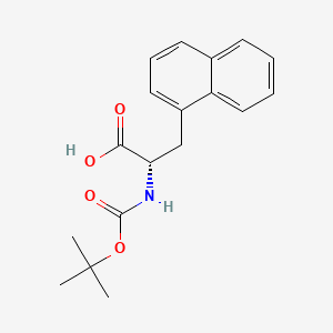 Chemical structure of Boc- D-1-Nal-OH