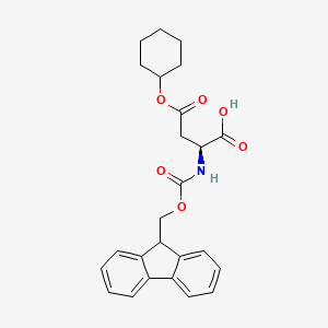 Chemical structure of Fmoc-Asp(OcHex)-OH