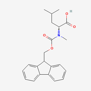 Chemical structure of Fmoc-D-N-Me-Leu-OH