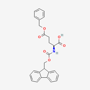Chemical structure of Fmoc-Glu(OBzl)-OH